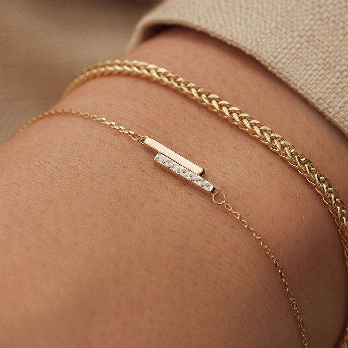 Isabel Bernard Le Marais Alice Bracelet En Or 14 Carats Avec 2 Barres