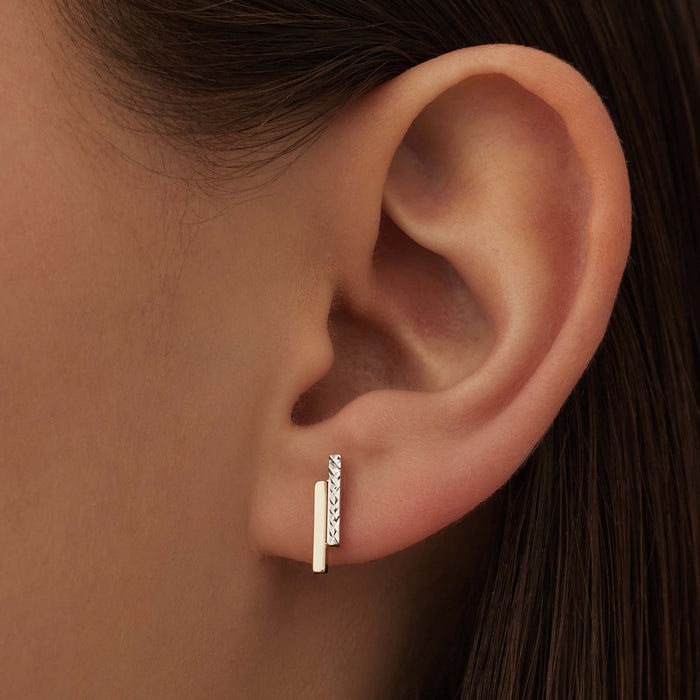 Isabel Bernard Le Marais Alice Clous D'oreilles En Or 14 Carats Avec Diamant Taillé