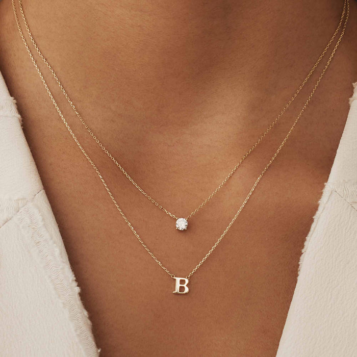 isabel Bernard Le Marais Chloé Collier Initiale En Or 14 Carats Avec Lettre