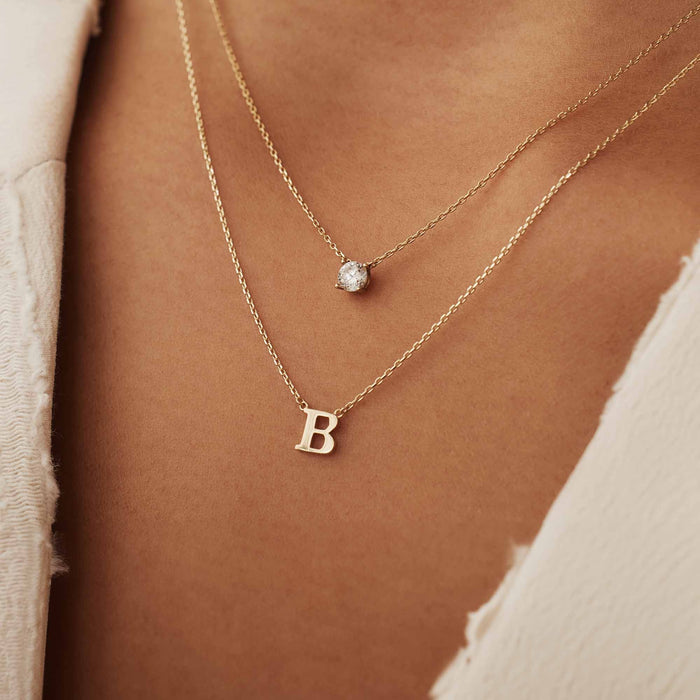isabel Bernard Le Marais Chloé Collier Initiale En Or 14 Carats Avec Lettre
