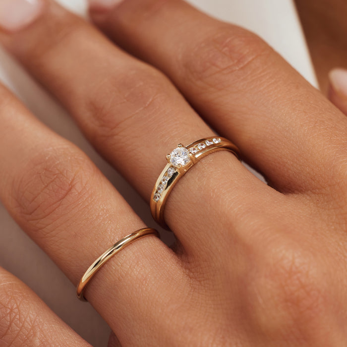 Isabel Bernard Le Marais Estee Bague En Or 14 Carats Et Oxydes De Zirconium