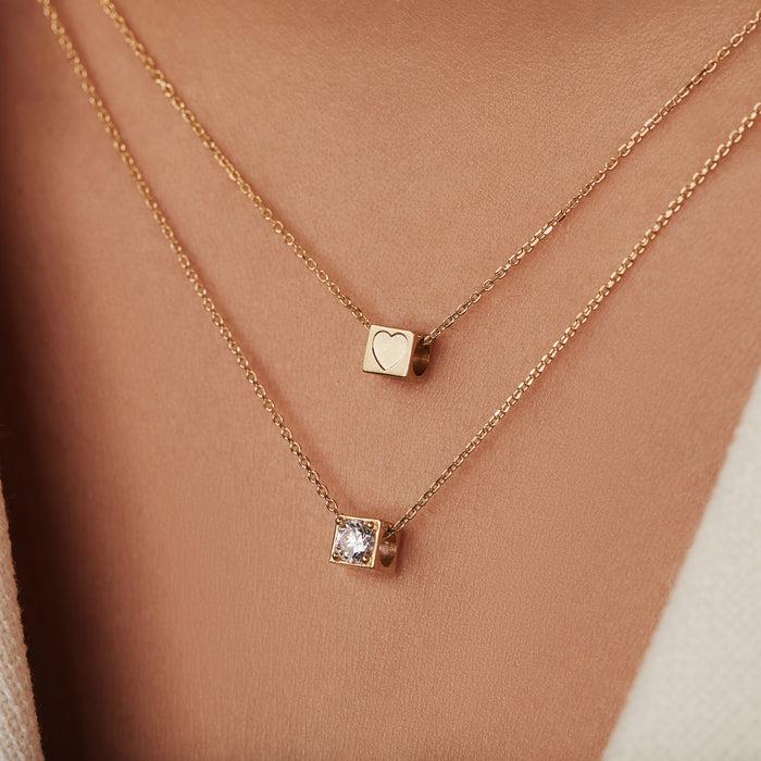 Isabel Bernard Le Marais Felie Breloque Cube En Or 14 Carats Avec Cœur