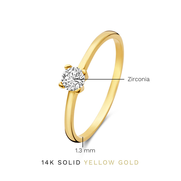 Isabel Bernard Le Marais Isidora Bague En Or 14 Carats Avec Zircone