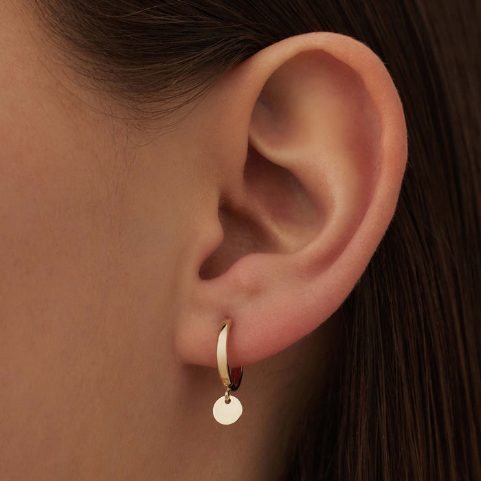Isabel Bernard Le Marais Jeanne Boucles D'oreilles En Or 14 Carats Avec Pièce De Monnaie