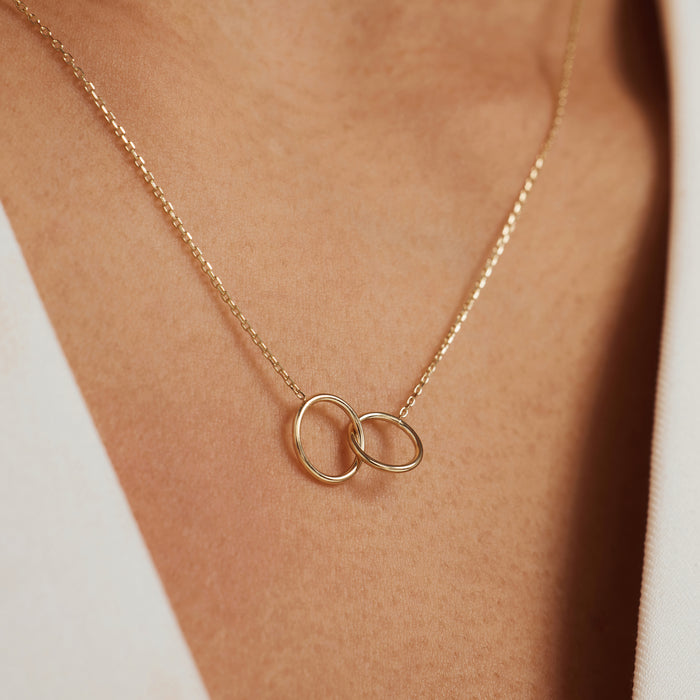 Isabel Bernard Le Marais Loulou Collier En Or 14 Carats Avec Deux Cercles