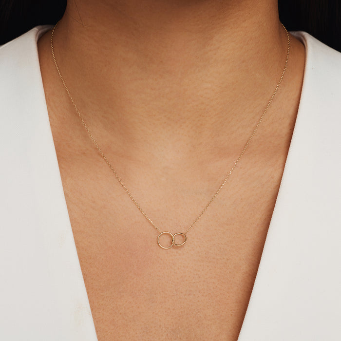 Isabel Bernard Le Marais Loulou Collier En Or 14 Carats Avec Deux Cercles