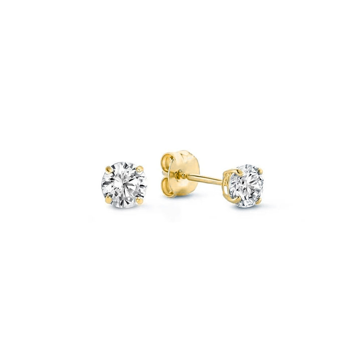 isabel bernard Le Marais Lourdes clous d'oreilles en or 14 carats et oxyde de zirconium