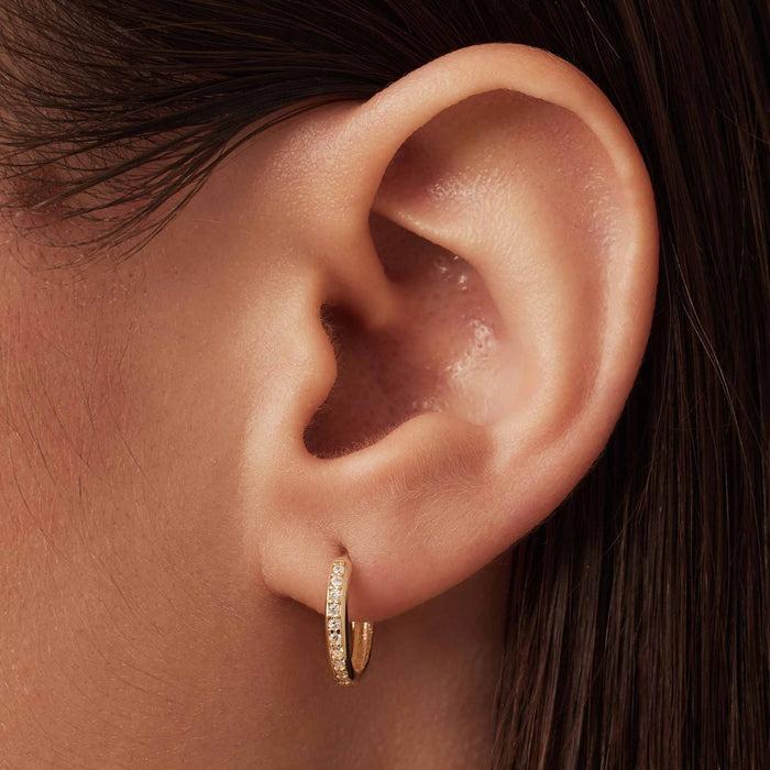 Isabel Bernard Le Marais Merle Boucles D'oreilles En Or 14 Carats Avec Zircone (10 Mm)