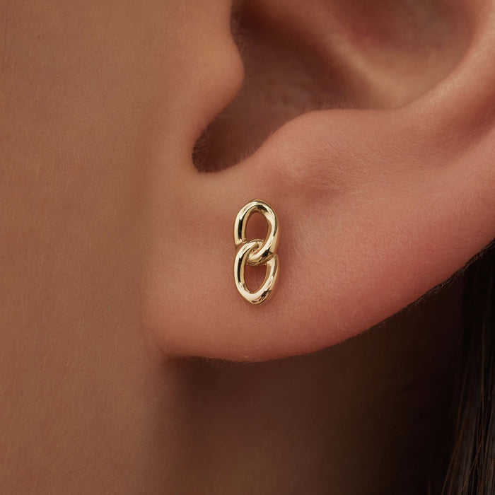 Isabel Bernard Le Marais Règine Clous D'oreilles En Or 14 Carats Avec Des Liens