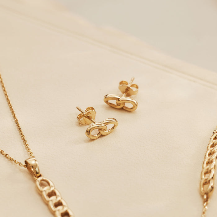 Isabel Bernard Le Marais Règine Clous D'oreilles En Or 14 Carats Avec Des Liens