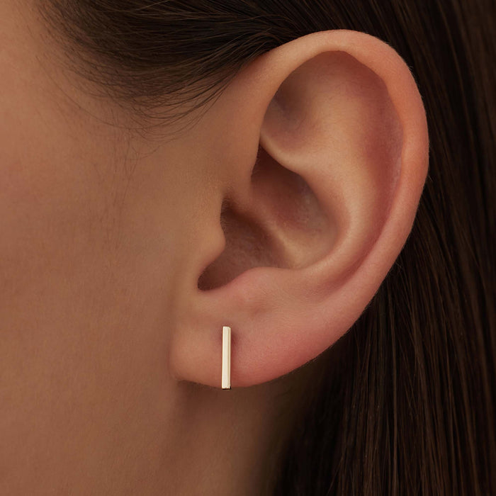 Isabel Bernard Le Marais Rosalie Clous D'oreilles En Or 14 Carats Avec Barre