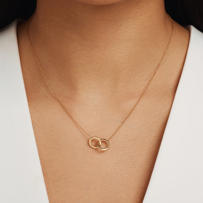 Isabel Bernard Le Marais Zoé Collier En Or 14 Carats Avec Deux Cercles