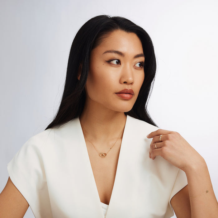 Isabel Bernard Le Marais Zoé Collier En Or 14 Carats Avec Deux Cercles