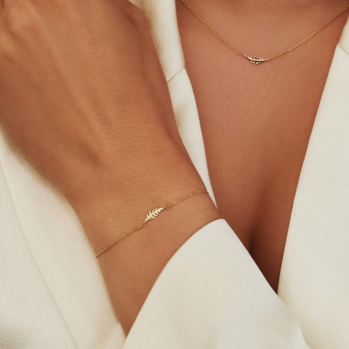 Isabel Bernard Monceau Giselle Bracelet En Or 14 Carats Avec Plume