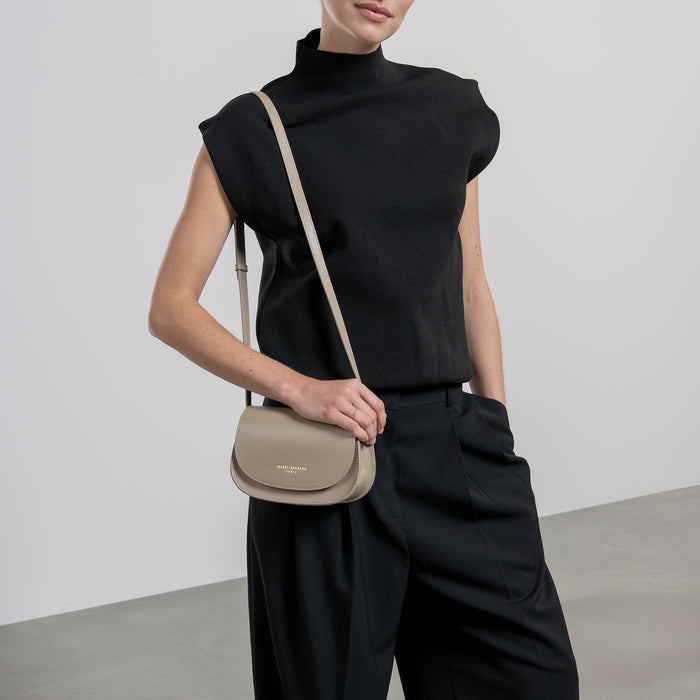 Isabel Bernard Montmartre Manon Sac à Bandoulière En Cuir De Naturel Taupe