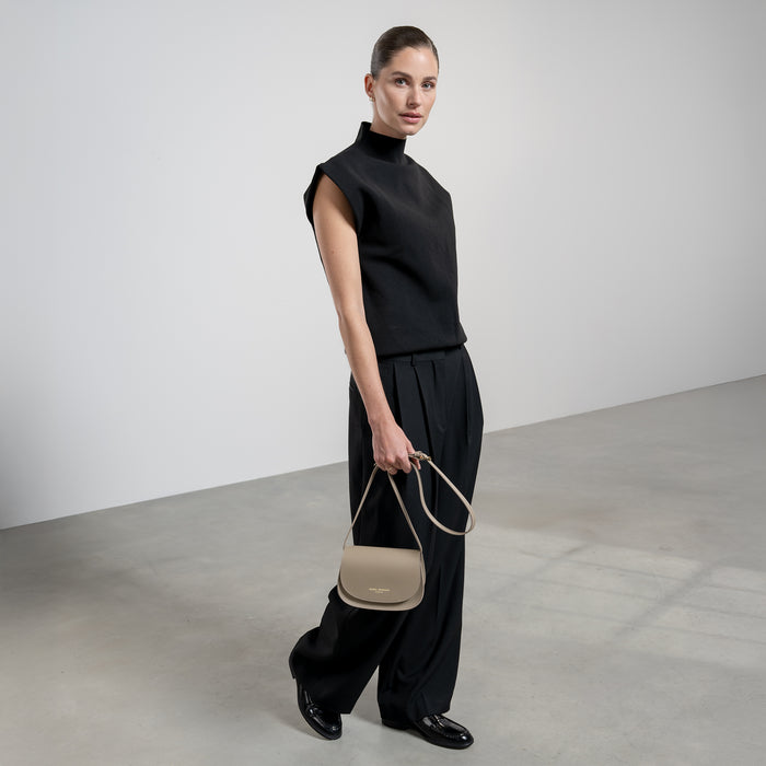 Isabel Bernard Montmartre Manon Sac à Bandoulière En Cuir De Naturel Taupe