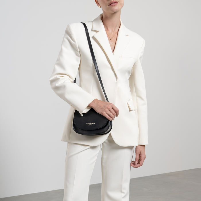 Isabel Bernard Montmartre Manon Sac à Bandoulière En Cuir De Naturel Noir