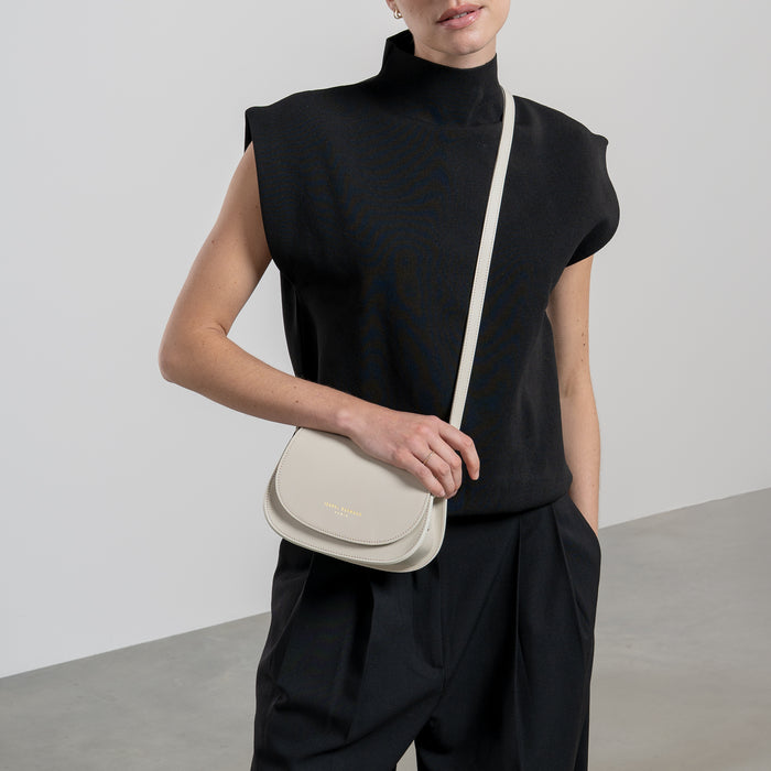 Isabel Bernard Montmartre Manon Sac à Bandoulière En Cuir De Naturel Crème