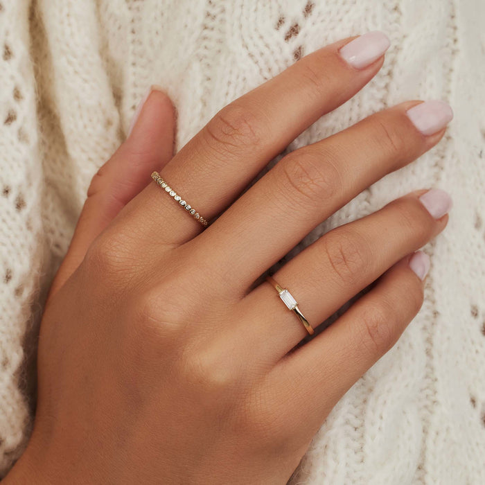 Isabel Bernard Rivoli Aélys 14 Karat Gold Ring With Zirconia Stones