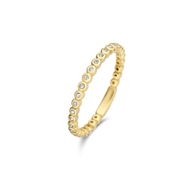 isabel bernard Rivoli Aélys 14 karat gold ring with zirconia stones