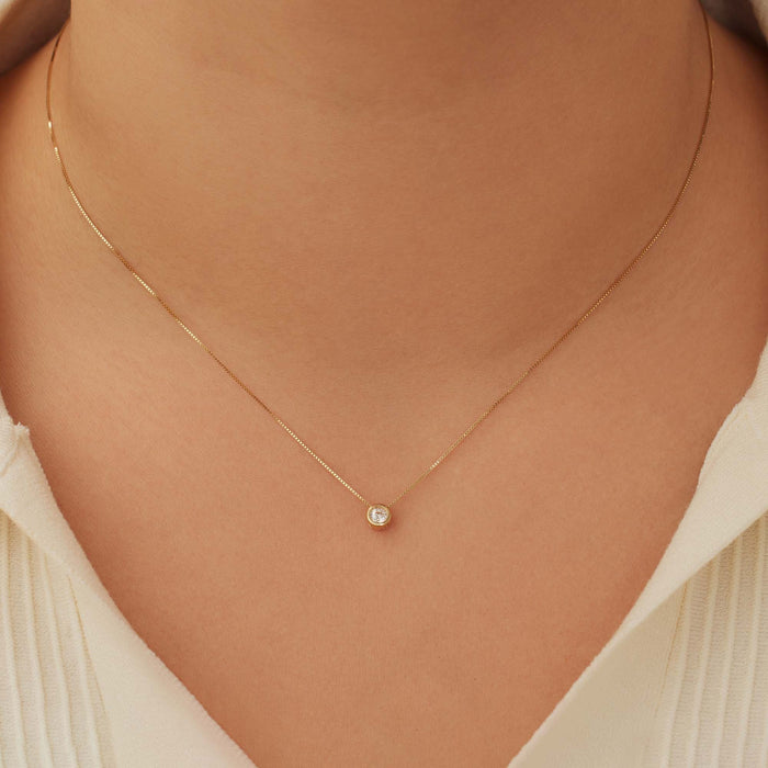 Isabel Bernard Rivoli Aélys Collier En Or 14 Carats Et Oxyde De Zirconium