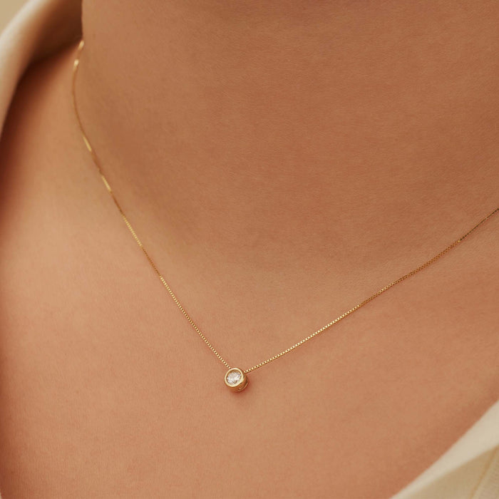 Isabel Bernard Rivoli Aélys Collier En Or 14 Carats Et Oxyde De Zirconium