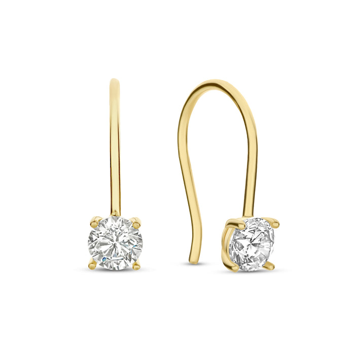 isabel bernard Rivoli Elise boucles d'oreilles pendantes en or 14 carats et oxyde de zirconium