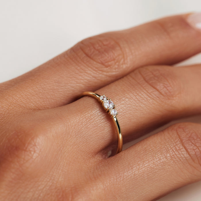 Isabel Bernard Rivoli Esmée Bague En Or 14 Carats Et Oxydes De Zirconium