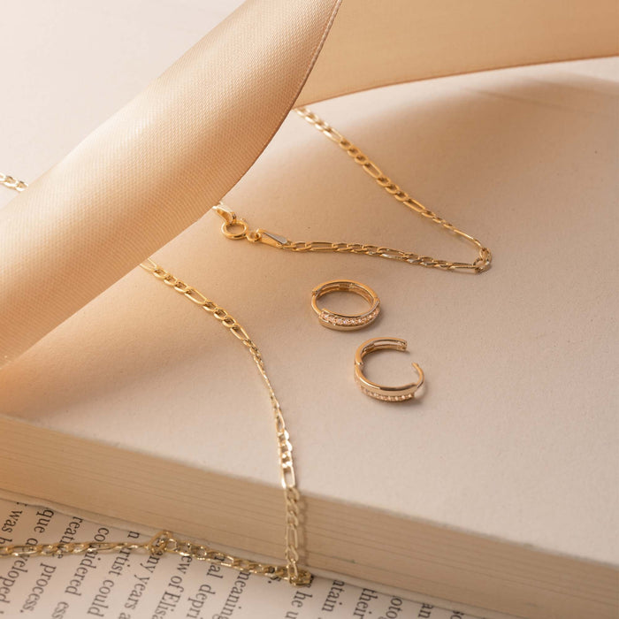 Isabel Bernard Rivoli Esmée Boucles D'oreilles En Or 14 Carats Et Oxydes De Zirconium