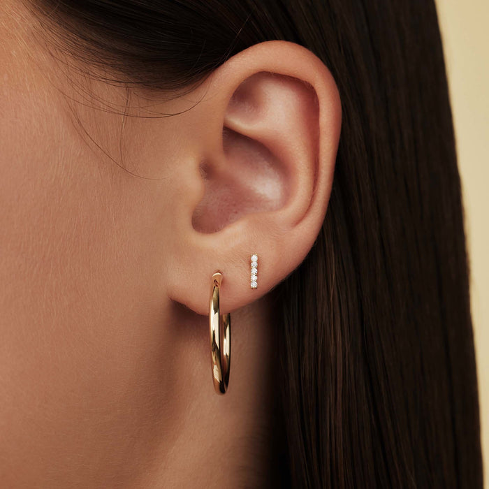 Isabel Bernard Rivoli Esmée Clous D'oreilles En Or 14 Carats Et Oxydes De Zirconium