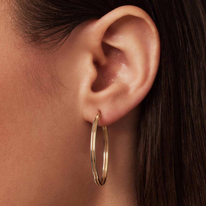 Isabel Bernard Rivoli Flori Boucles D'oreilles En Or 14 Carats (32 Mm)