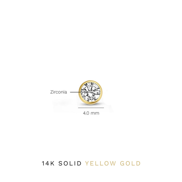 Isabel Bernard Rivoli Juliette Clous D'oreilles En Or 14 Carats Et Oxyde De Zirconium