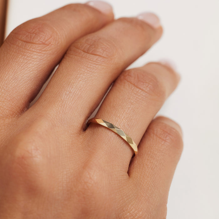 Isabel Bernard Rivoli Laura Bague En Or 14 Carats Avec Diamant Taillé