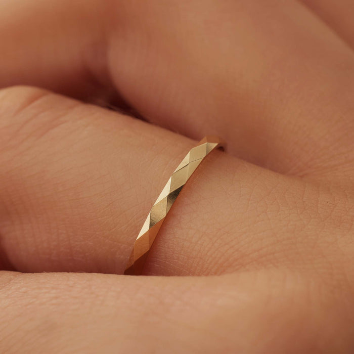 Isabel Bernard Rivoli Laura Bague En Or 14 Carats Avec Diamant Taillé