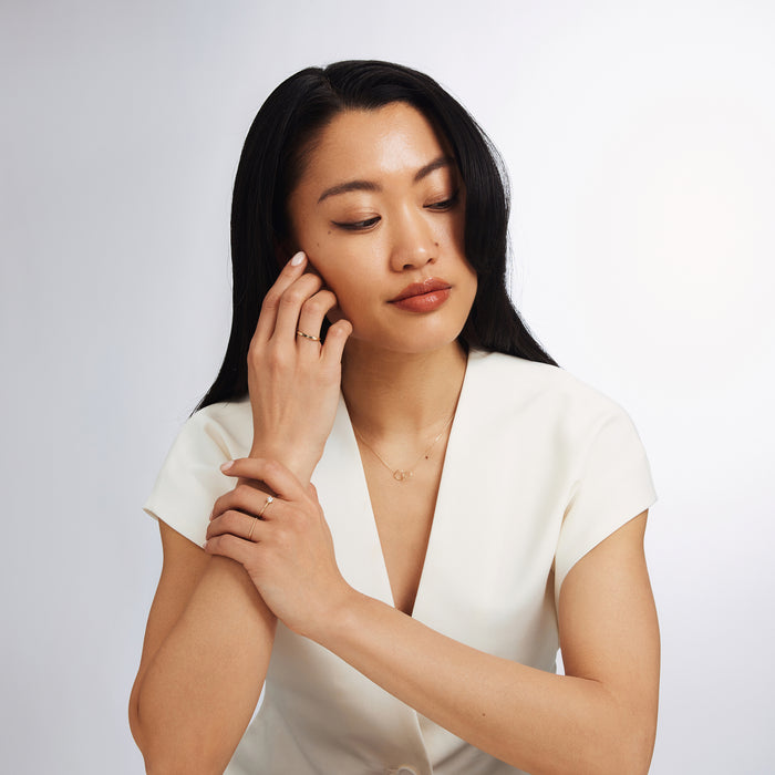 Isabel Bernard Rivoli Laura Bague En Or 14 Carats Avec Diamant Taillé