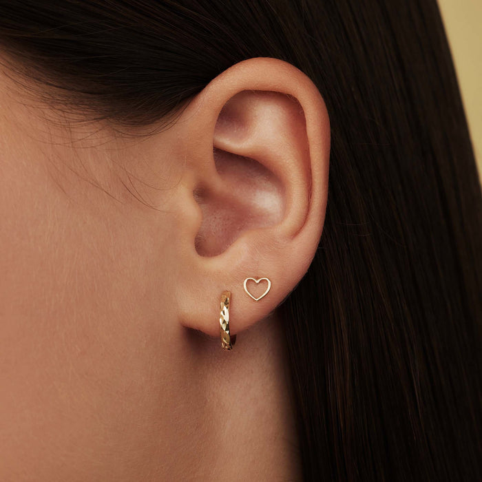 Isabel Bernard Rivoli Laura Boucles D'oreilles En Or 14 Carats Avec Diamant Taillé