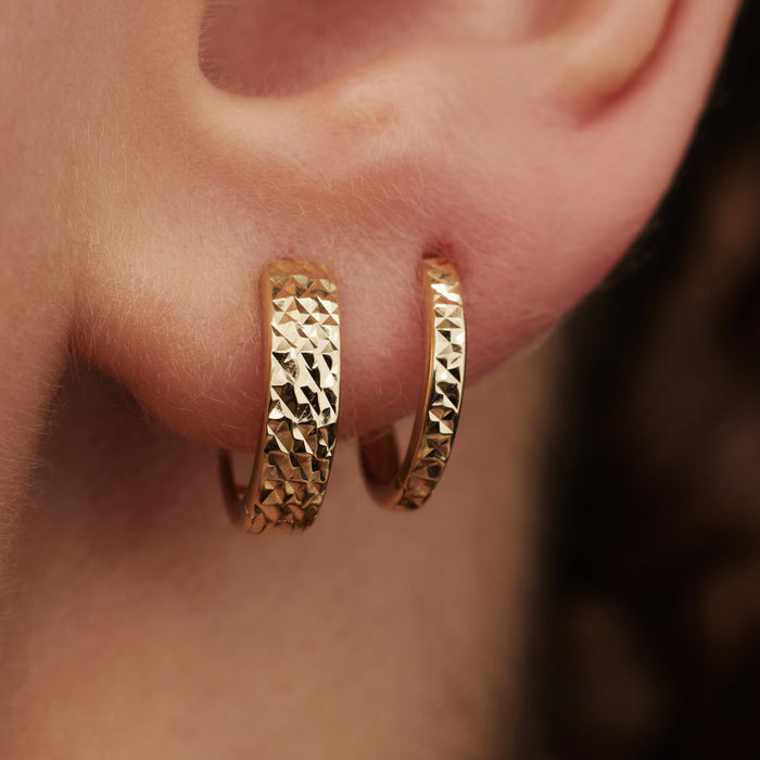 Isabel Bernard Rivoli Laura Boucles D'oreilles En Or 14 Carats Avec Diamant Taillé