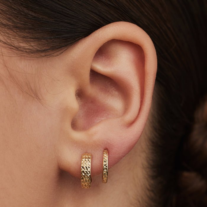 Isabel Bernard Rivoli Laura Boucles D'oreilles En Or 14 Carats Avec Diamant Taillé