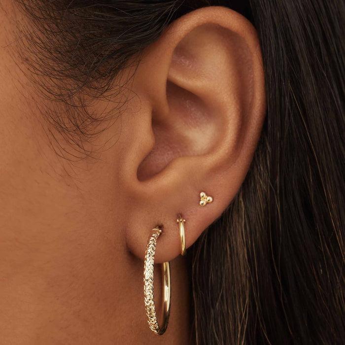 Isabel Bernard Rivoli Laura Boucles D'oreilles En Or 14 Carats Avec Diamant Taillé