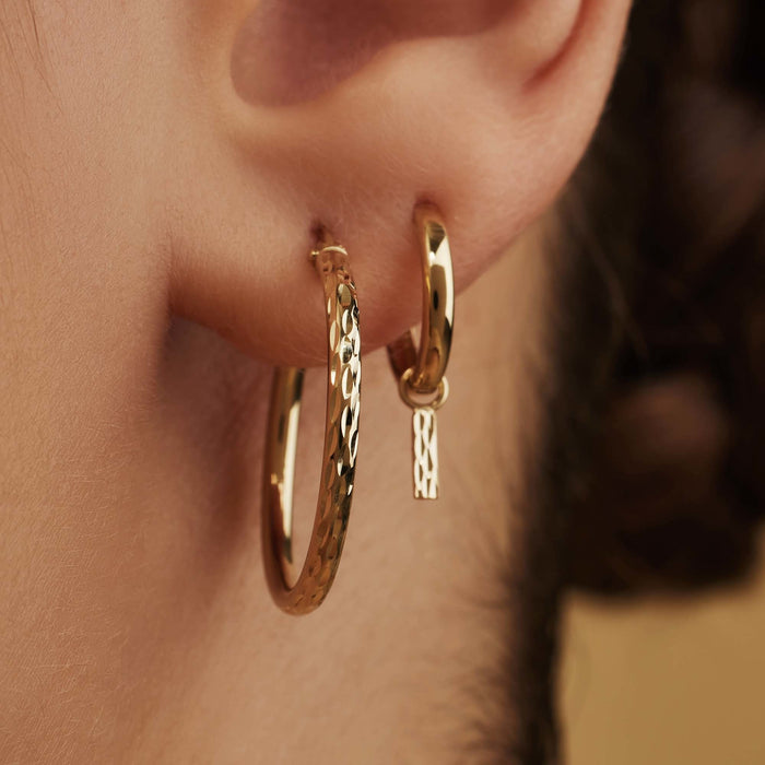 Isabel Bernard Rivoli Laura Boucles D'oreilles En Or 14 Carats Avec Diamant Taillé