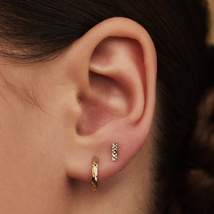 Isabel Bernard Rivoli Laura Clous D'oreilles En Or 14 Carats Avec Diamant Taillé