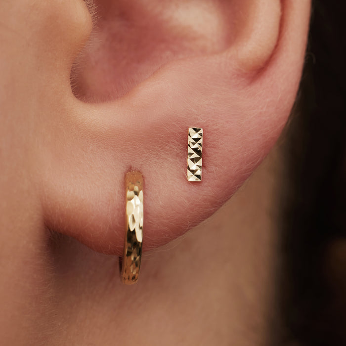 Isabel Bernard Rivoli Laura Clous D'oreilles En Or 14 Carats Avec Diamant Taillé