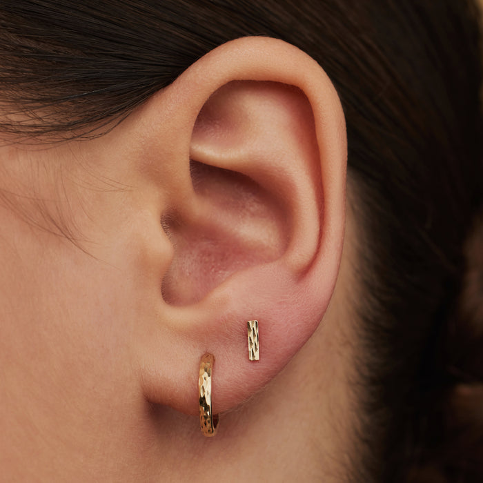 Isabel Bernard Rivoli Laura Clous D'oreilles En Or 14 Carats Avec Diamant Taillé