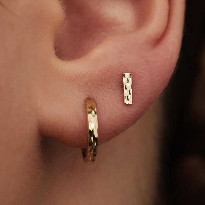 Isabel Bernard Rivoli Laura Clous D'oreilles En Or 14 Carats Avec Diamant Taillé