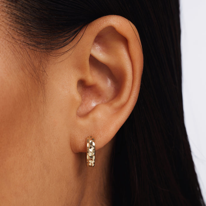 Isabel Bernard Rivoli Laura Créoles En Or 14 Carats Avec Diamant Taillé