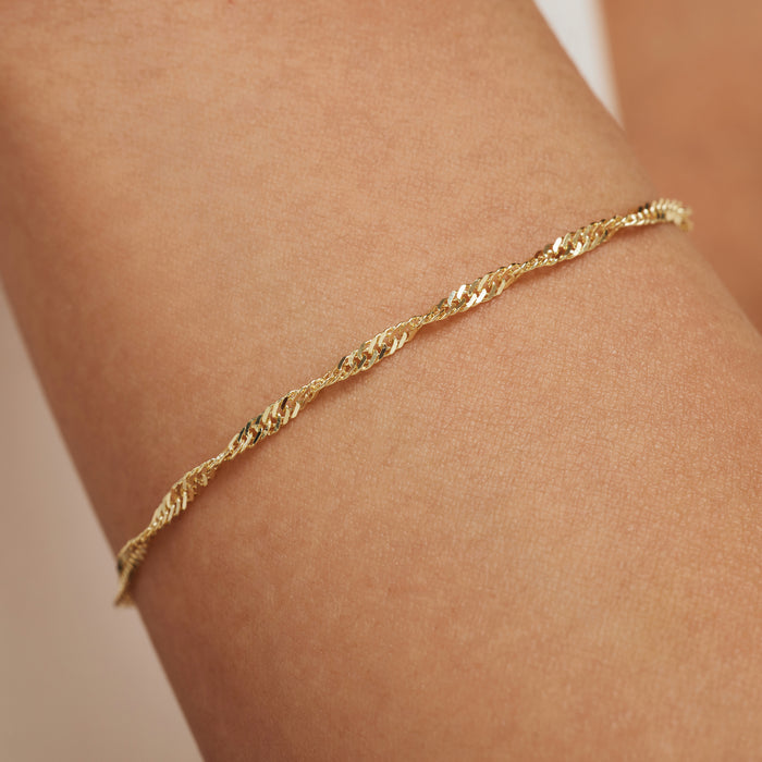 Isabel Bernard Rivoli Lilou Bracelet En Or 14 Carats Avec Torsion