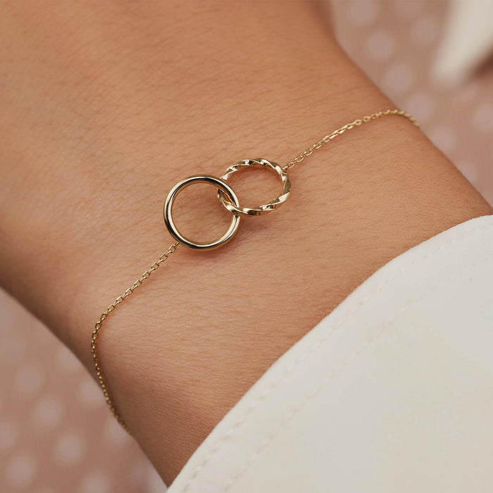 Isabel Bernard Rivoli Lisan Bracelet En Or 14 Carats Avec Torsion