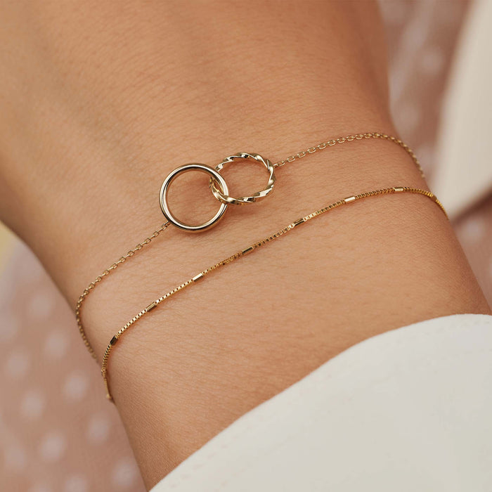 Isabel Bernard Rivoli Lisan Bracelet En Or 14 Carats Avec Torsion