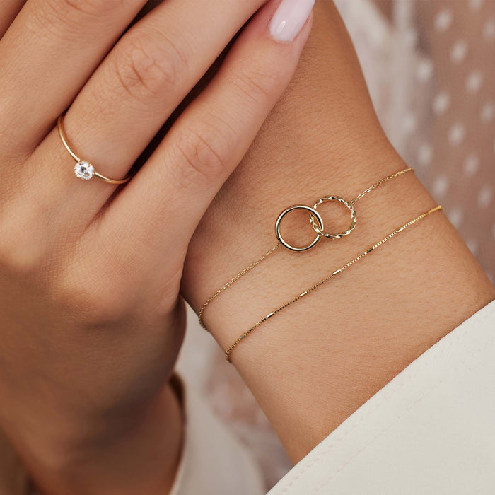 Isabel Bernard Rivoli Lisan Bracelet En Or 14 Carats Avec Torsion