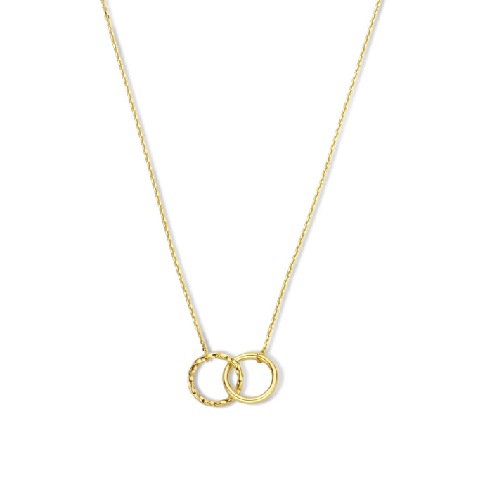 isabel bernard Rivoli Lisan collier en or 14 carats avec deux cercles